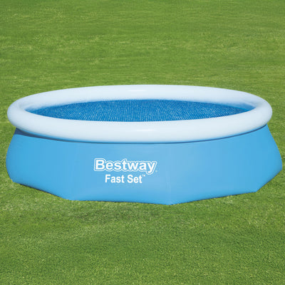 Bestway Round Solar Pool Cover for 10’ Round Above Ground Pools, Blue (Open Box) - VMInnovations