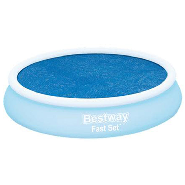 Bestway Round Solar Pool Cover for 10’ Round Above Ground Pools, Blue (Open Box)