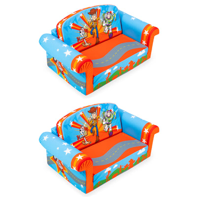 Marshmallow Furniture 2 Pack Kids 2-in-1 Flip Open Foam Sofa Bed, Toy Story 4 - VMInnovations