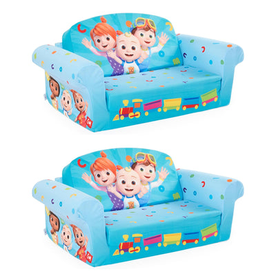 Marshmallow Furniture 2 Pack 2-in-1 Flip Open Foam Compress Sofa Bed, Cocomelon - VMInnovations
