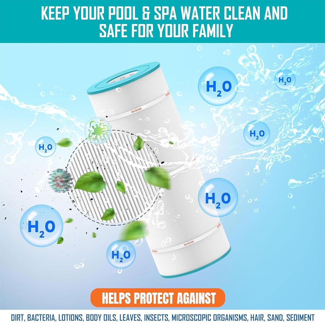 Hurricane 8 Pack HF4401-02M Elite Aseptic Pool Spa Filter Cartridge Replacement