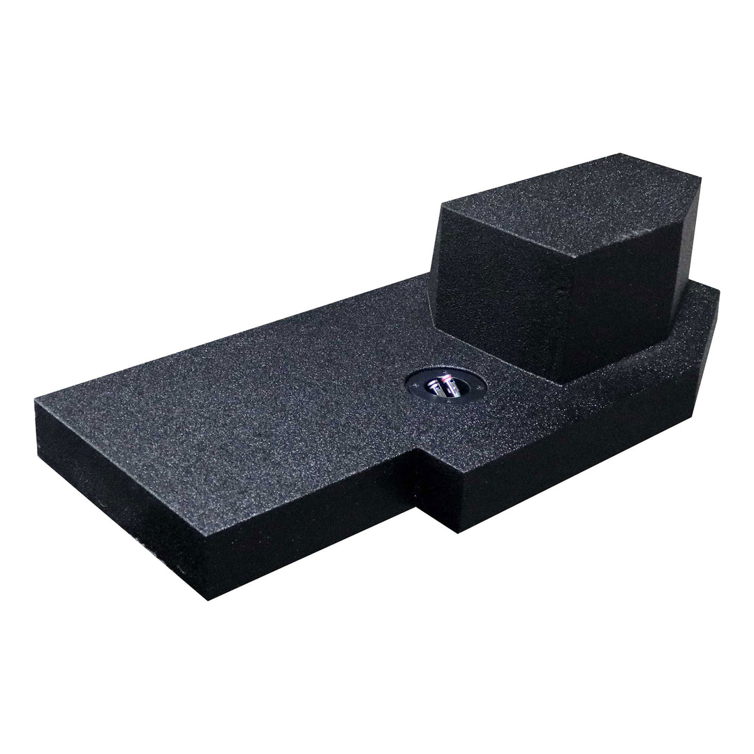 Q Power Single 10-Inch Sealed Subwoofer Enclosure Quad Cab Upfire, Black