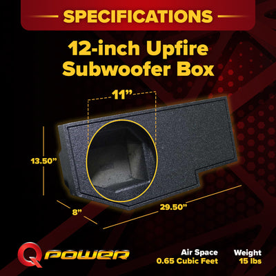 Q Power Dodge Ram Quad Cab '02 - Single 12" Woofer Box Enclosure (Open Box) - VMInnovations