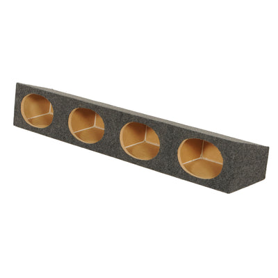 Q Power Quad 6x9 Wedge Speaker Box, 4-Hole Sealed Enclosure with Charcoal Carpet (Open Box)