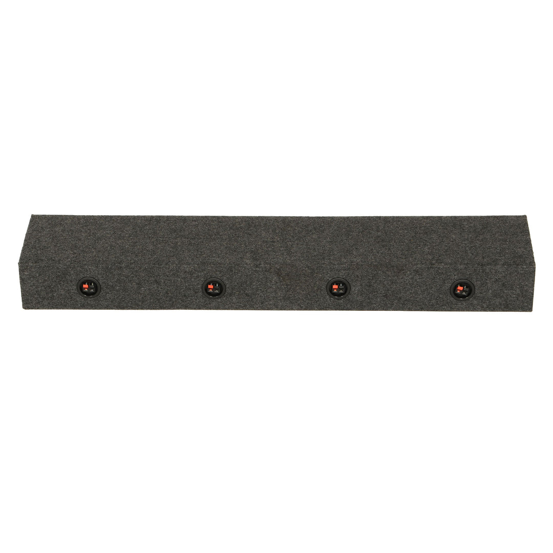 Q Power Quad 6x9 Wedge Speaker Box, 4-Hole Sealed Enclosure with Charcoal Carpet