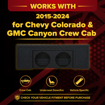Q Power Dual 10-Inch Sealed Subwoofer Enclosure Chevy Colorado/GMC Canyon(Used) - VMInnovations