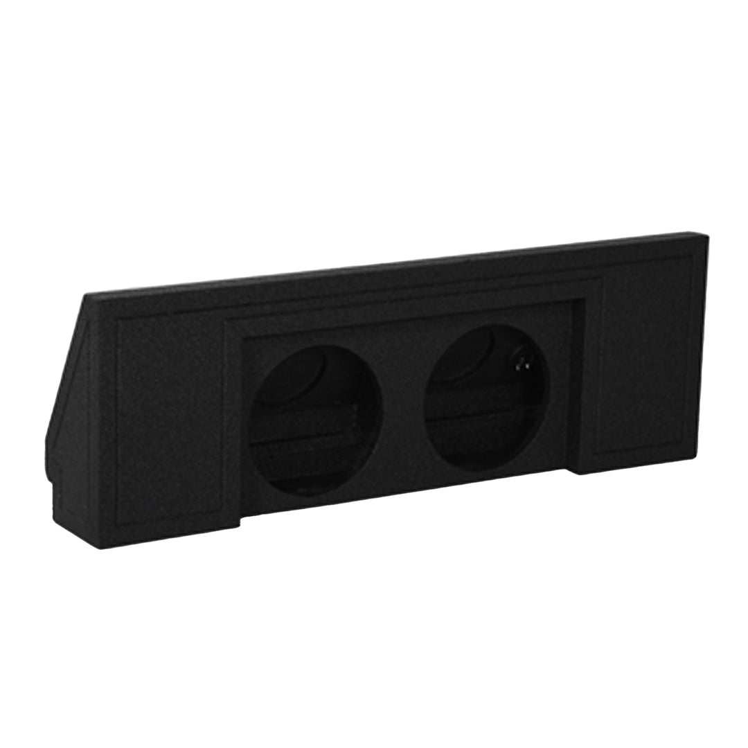 Q Power Dual 10-Inch Sealed Subwoofer Enclosure Chevy Colorado/GMC Canyon, Black