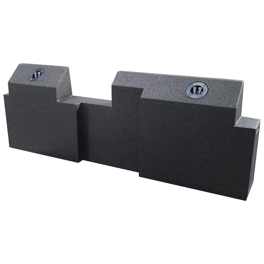 Q Power Dual 10-Inch Sealed Subwoofer Enclosure Gladiator Upfire for Jeep, Black