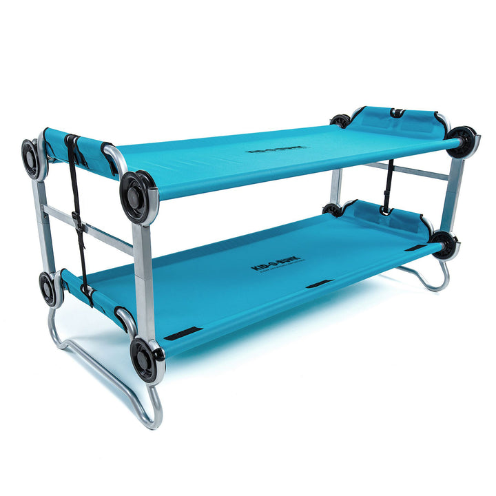 Disc-O-Bed Youth Double Cot Kid-O-Bunk w/ 200lb Capacity & Carry Bags (Open Box) - VMInnovations
