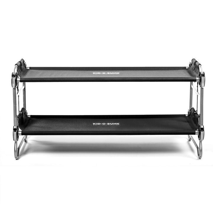Disc-O-Bed Youth Double Cot Kid-O-Bunk w/ 200 Pound Capacity, Black (Open Box)