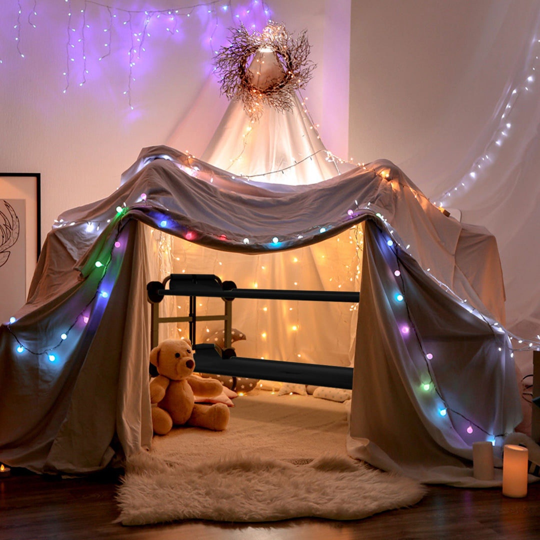 Disc-O-Bed Youth Double Cot Kid-O-Bunk w/ 200 Pound Capacity, Black (Open Box)