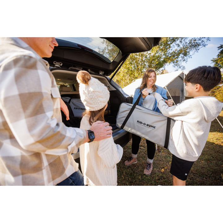 Disc-O-Bed Youth Double Cot Kid-O-Bunk w/ 200 Pound Capacity, Black (Open Box) - VMInnovations