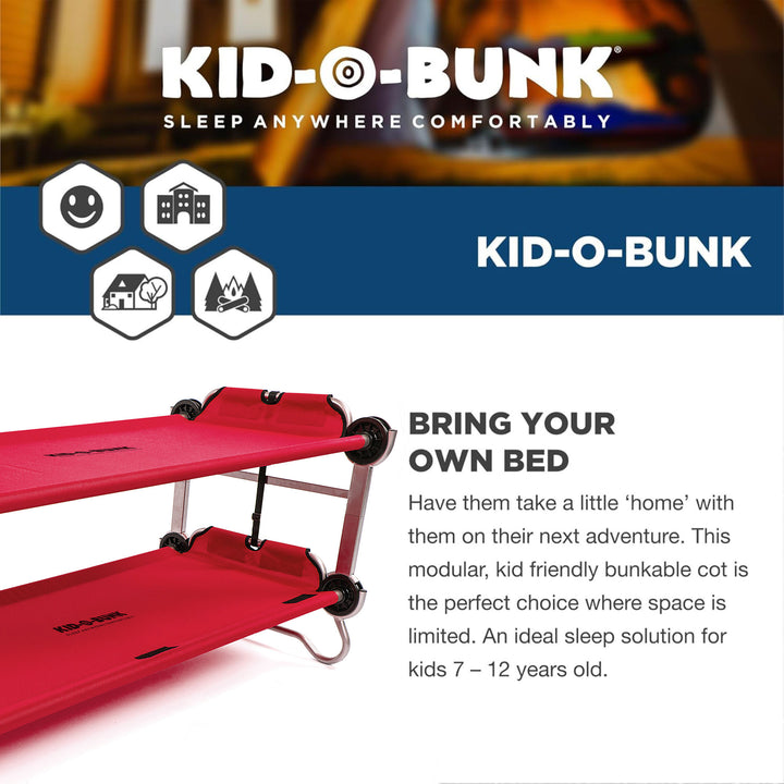 Disc-O-Bed Youth Double Cot Kid-O-Bunk w/ 200lb Capacity & Carry Bags(Open Box)