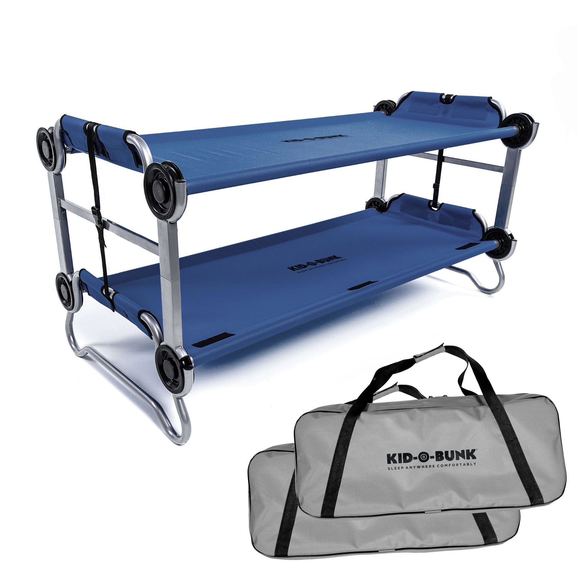 Disc-O-Bed Youth Double Cot Kid-O-Bunk w/ 200lb Capacity & Carry Bags(For Parts)