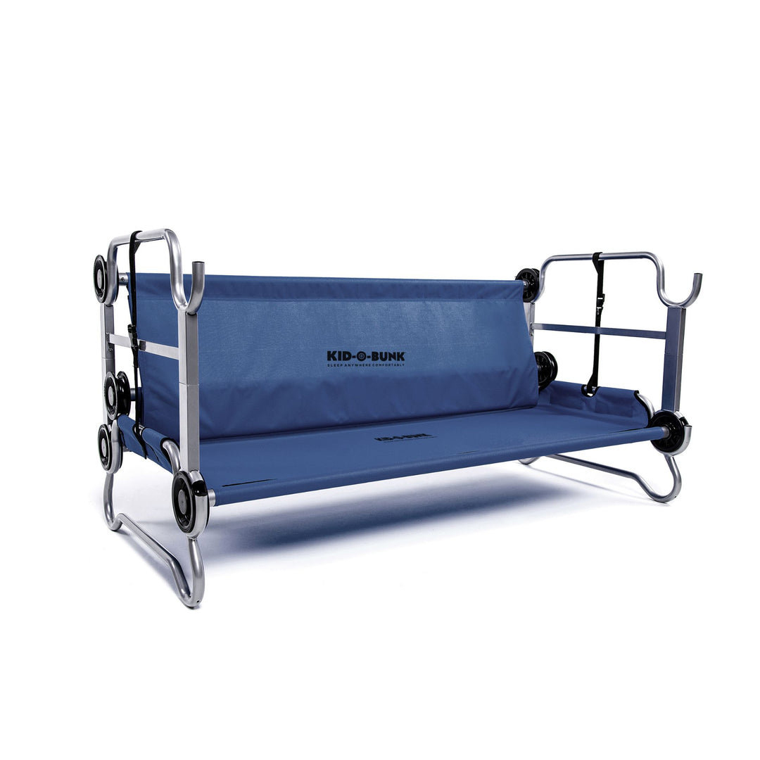 Disc-O-Bed Youth Double Cot Kid-O-Bunk w/ 200 Pound Capacity, Navy (Open Box) - VMInnovations