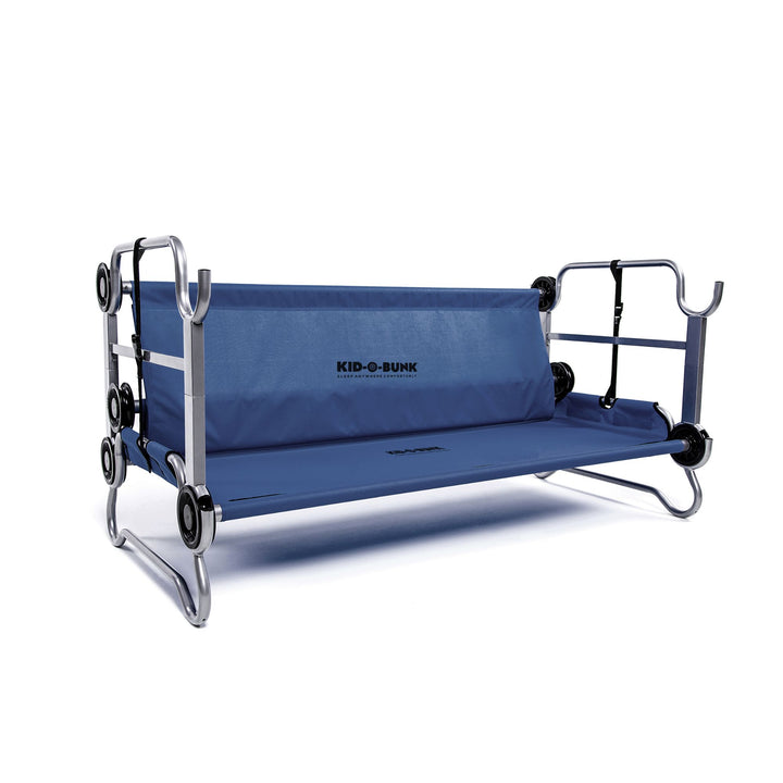 Disc-O-Bed Youth Double Cot Kid-O-Bunk w/ 200 Pound Capacity, Navy (Open Box) - VMInnovations