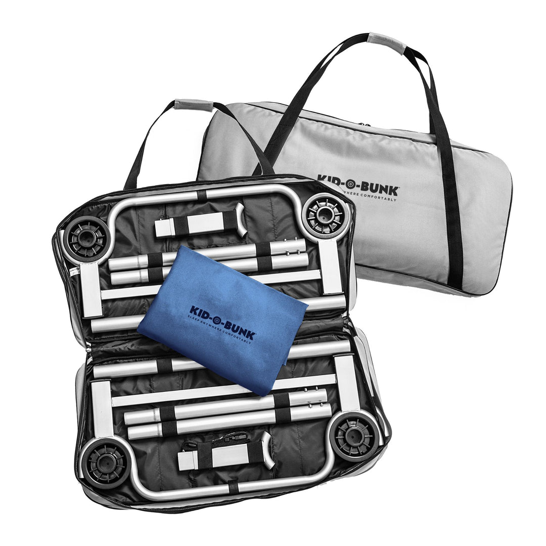 Disc-O-Bed Youth Double Cot Kid-O-Bunk w/ 200 Pound Capacity, Navy (Open Box) - VMInnovations