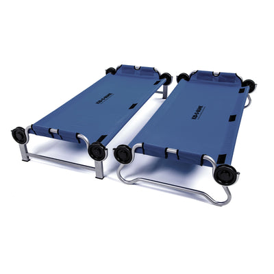 Disc-O-Bed Youth Double Cot Kid-O-Bunk w/ 200 Pound Capacity, Navy (Open Box) - VMInnovations