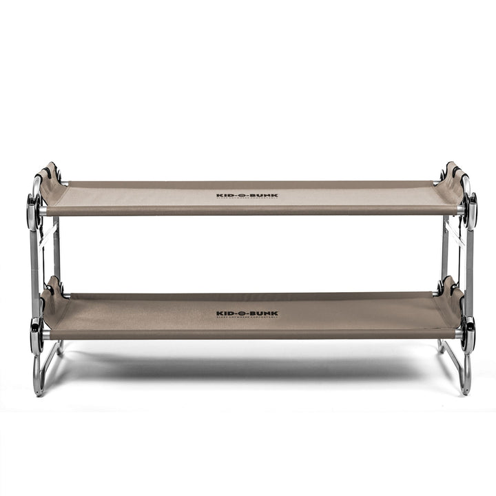 Disc-O-Bed Youth Double Cot Kid-O-Bunk, Storage Organizers & Carry Bag, Tan