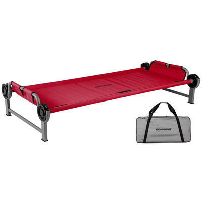 Disc-O-Bed Youth Single Cot Kid-O-Bed w Storage Organizer & Carry Bag (Open Box)