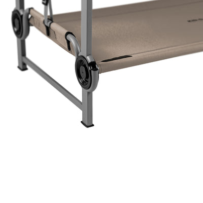 Disc-O-Bed Youth Single Cot Kid-O-Bed with Storage Organizer & Carry Bag, Tan - VMInnovations