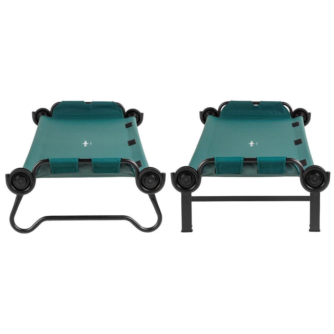 Disc-O-Bed Large Outdoor Convertible 2 Person Portable Camping Cots (Open Box)