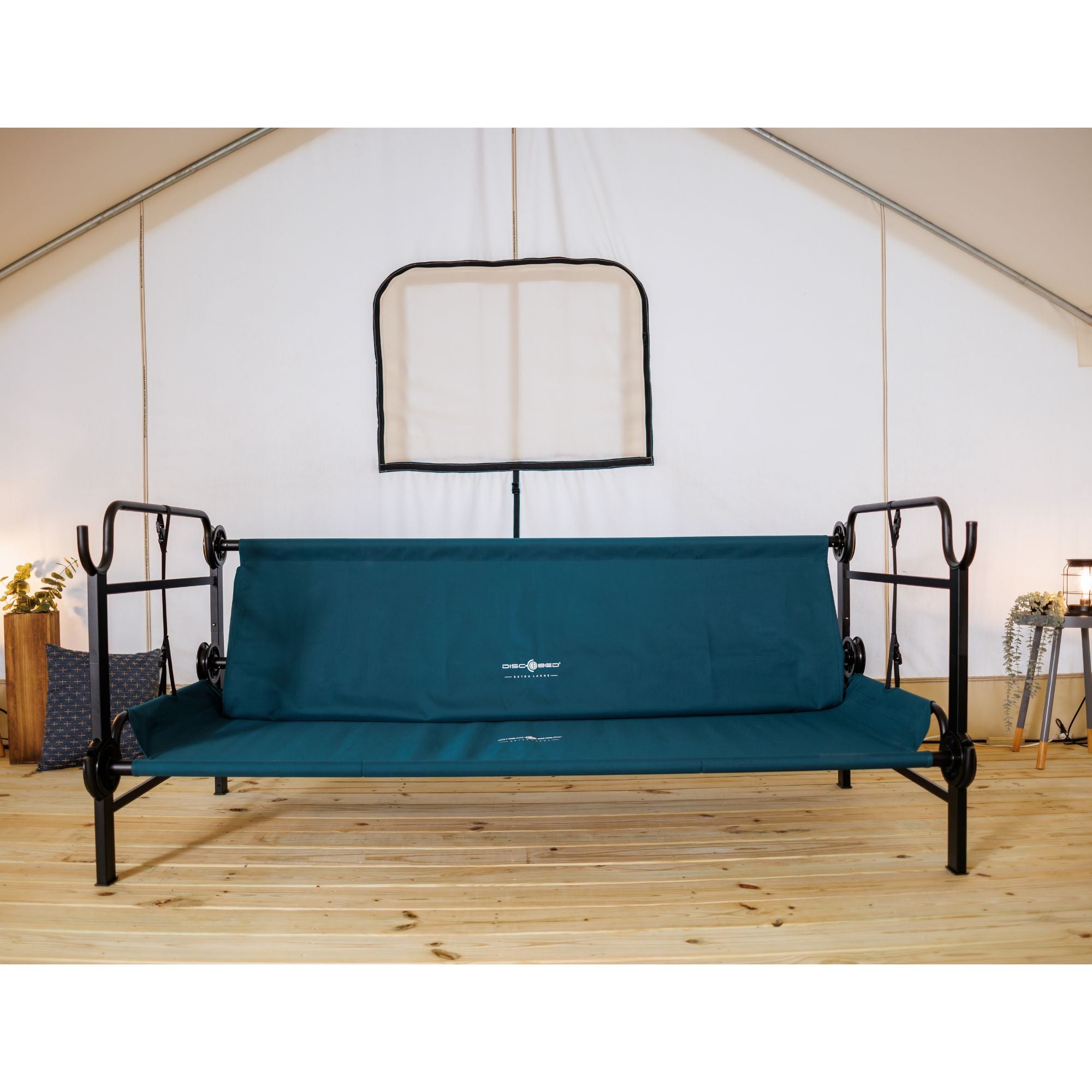 Disc-O-Bed Large Outdoor Convertible 2 Person Portable Camping Cots (Open Box) - VMInnovations