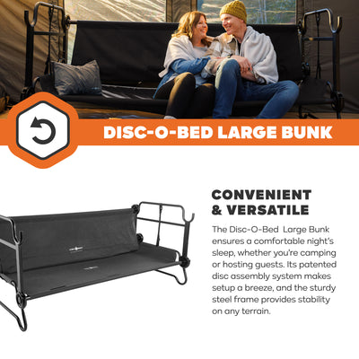 Disc-O-Bed Large Outdoor Convertible 2 Person Portable Camping Bunk (For Parts) - VMInnovations