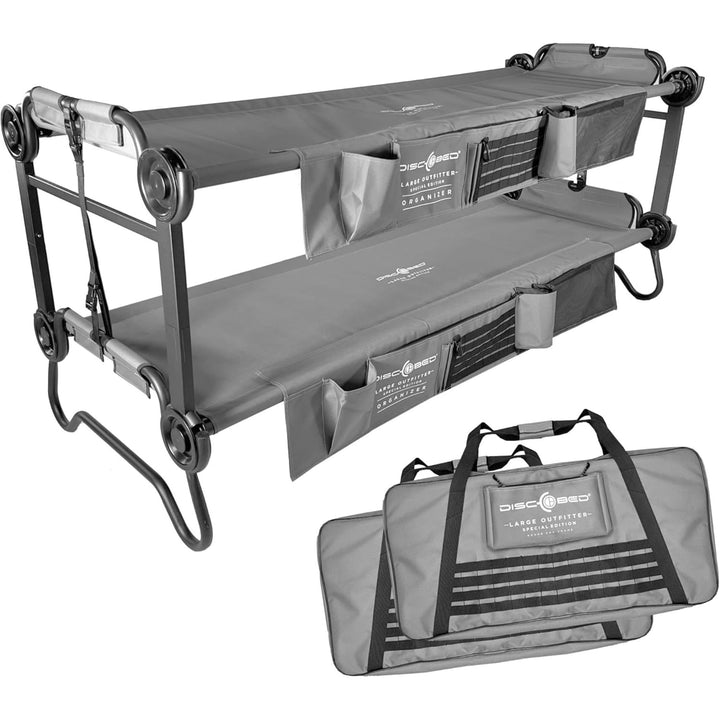 Disc-O-Bed Large Outdoor Convertible 2 Person Portable Camping Cots (Open Box)