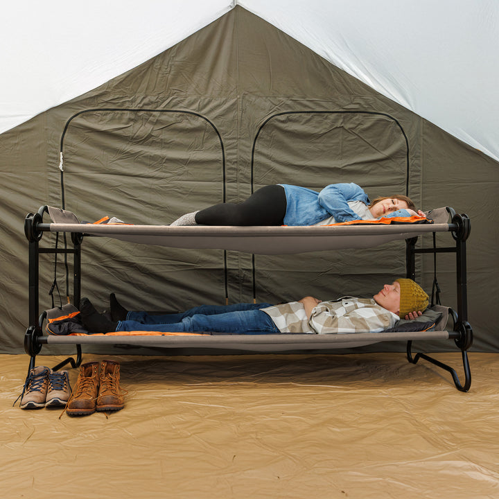 Disc-O-Bed Large Outdoor Convertible 2 Person Portable Camping Bunk Cots (Used)