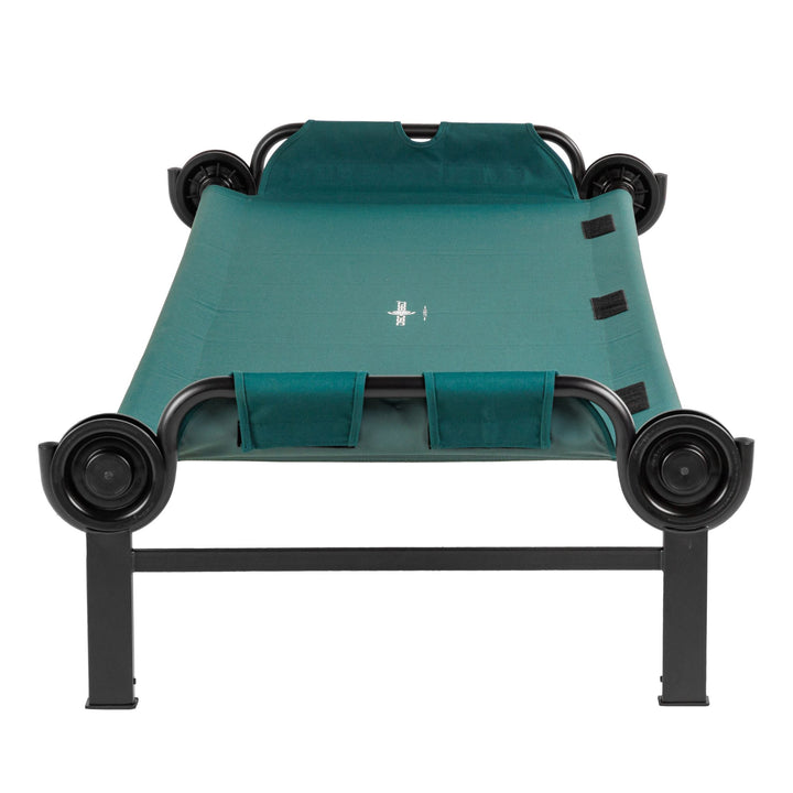 Disc-O-Bed Single Cot, Portable Sleep Solution for Tents & Cabins, Green (Used) - VMInnovations