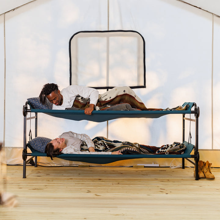 Disc-O-Bed Single Cot, Portable Sleep Solution for Tents & Cabins, Green (Used) - VMInnovations