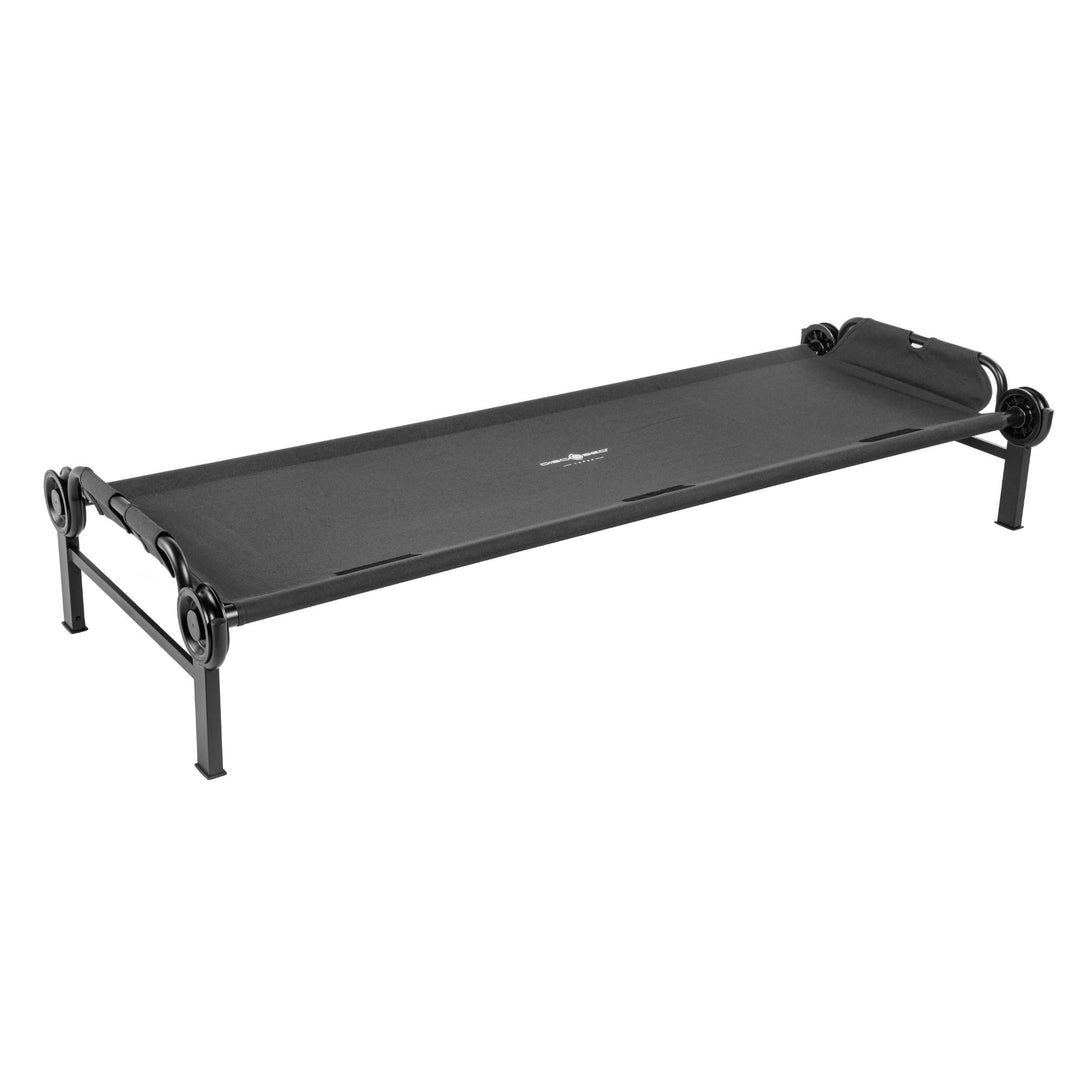 Disc-O-Bed Single Cot, Portable Sleep Solution for Tents & Cabins, Black, Large - VMInnovations