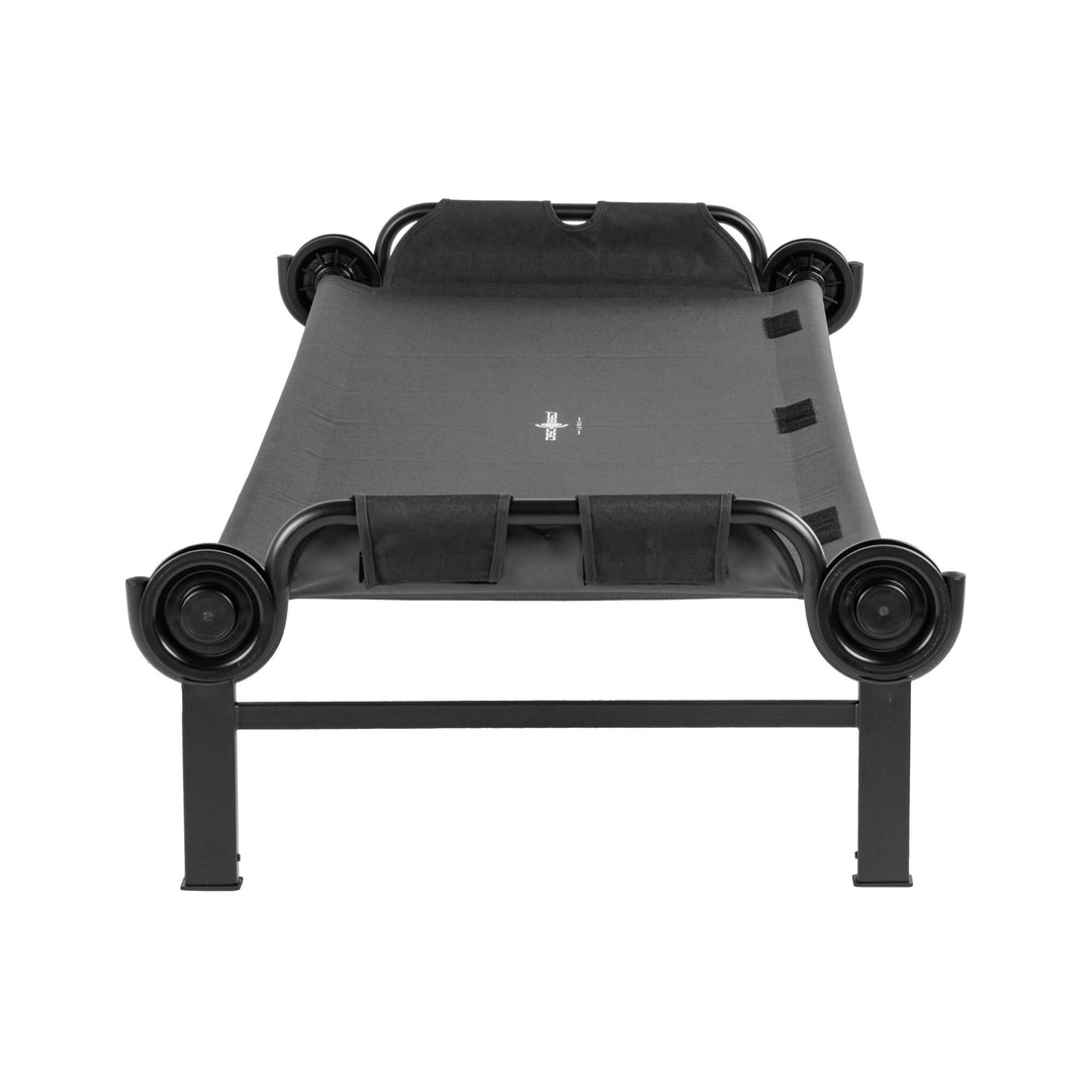 Disc-O-Bed Single Cot, Portable Sleep Solution for Tents & Cabins, Black, Large