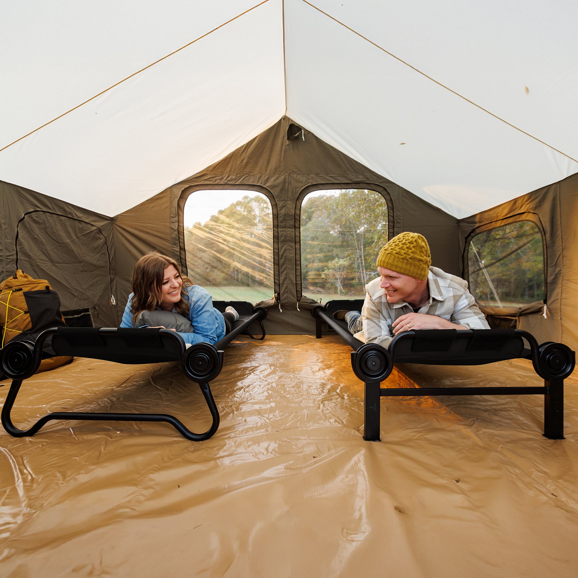 Disc-O-Bed Single Cot, Portable Sleep Solution for Tents&Cabins Large (Open Box)