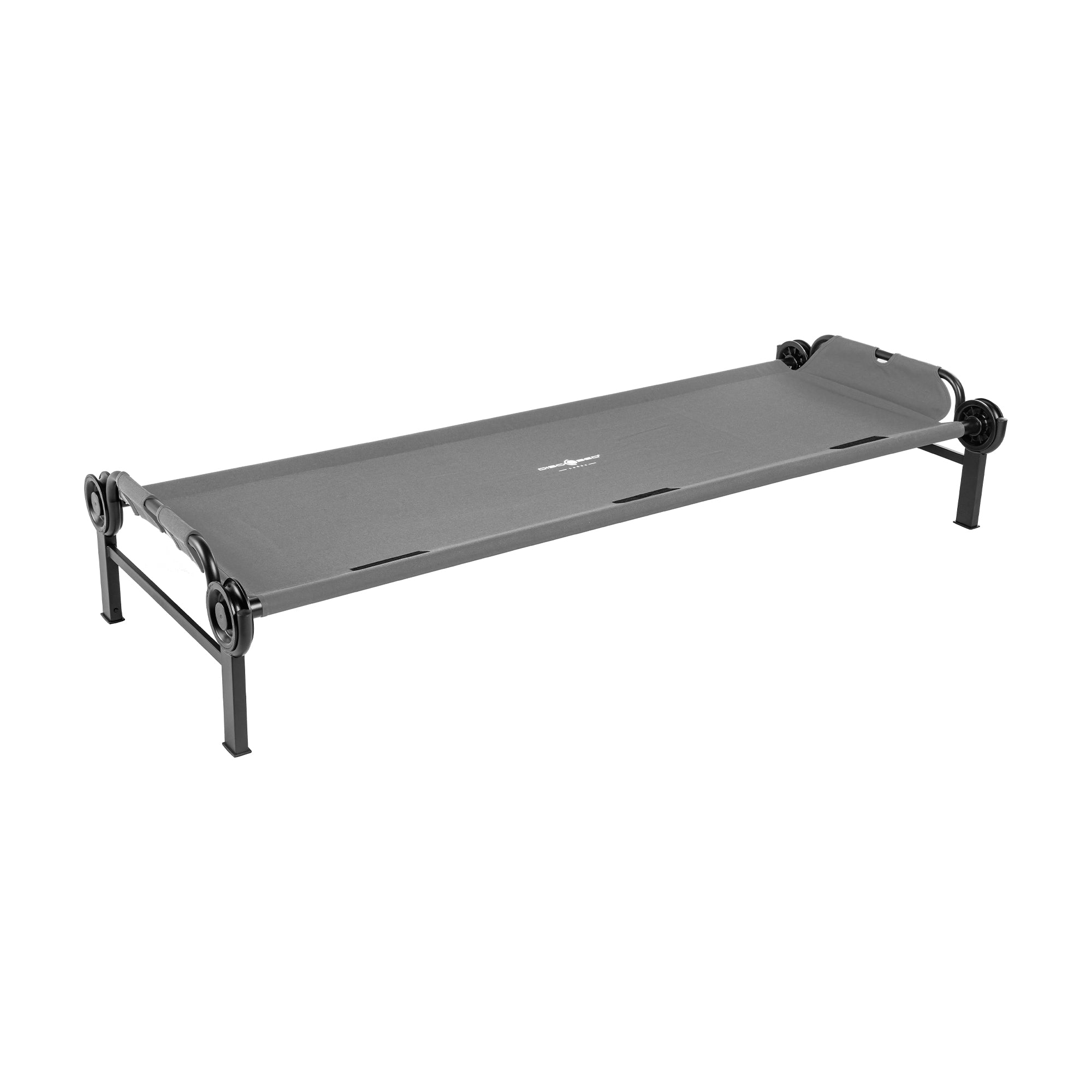 Disc-O-Bed Single Cot, Portable Sleep Solution for Tents & Cabins, Grey, Large - VMInnovations