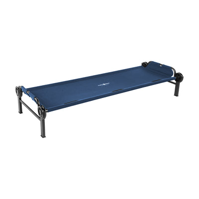 Disc-O-Bed Single Cot, Portable Sleep Solution for Tents & Cabins, Navy, Large