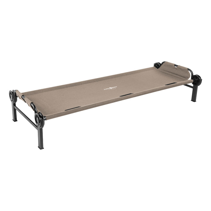 Disc-O-Bed Single Cot, Portable Sleep Solution for Tents, Tan, Large (Open Box)