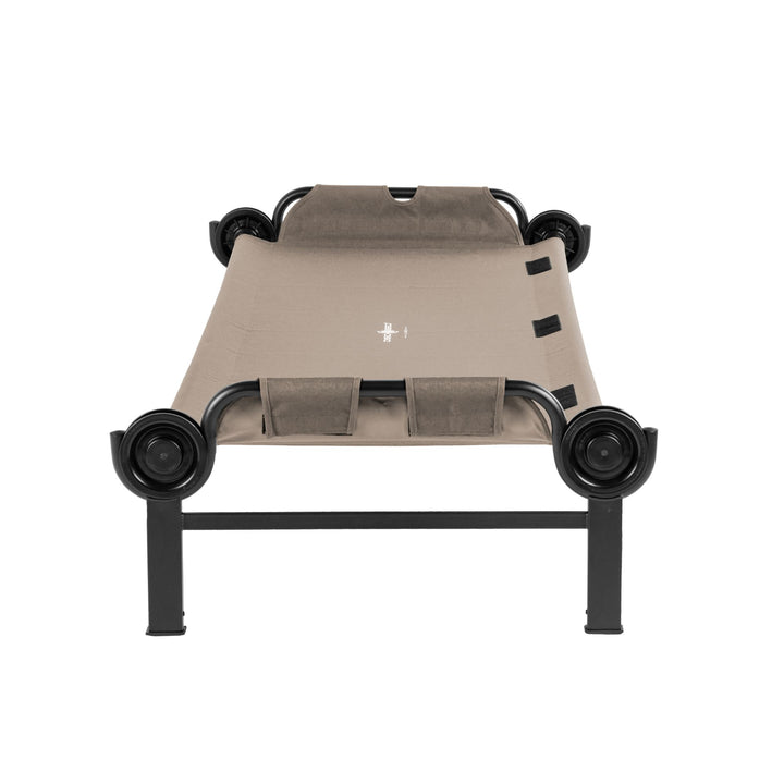 Disc-O-Bed Single Cot, Portable Sleep Solution for Tents, Tan, Large (Open Box)