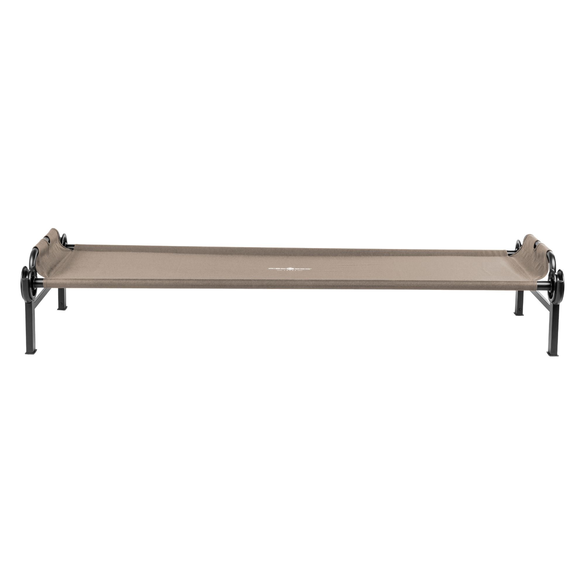Disc-O-Bed Single Cot, Portable Sleep Solution for Tents & Cabins, Tan, Large