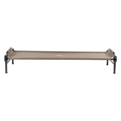 Disc-O-Bed Single Cot, Portable Sleep Solution for Tents & Cabins, Tan, Large
