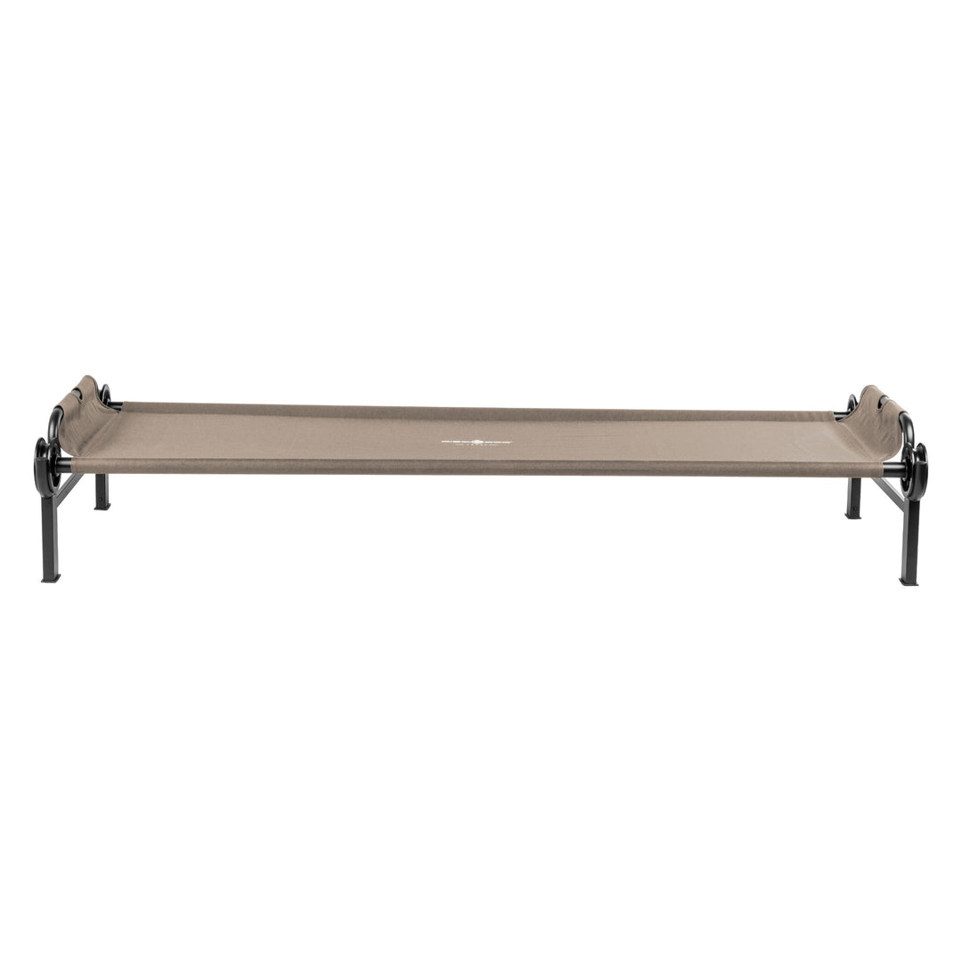 Disc-O-Bed Single Cot, Portable Sleep Solution for Tents & Cabins, Tan, Large