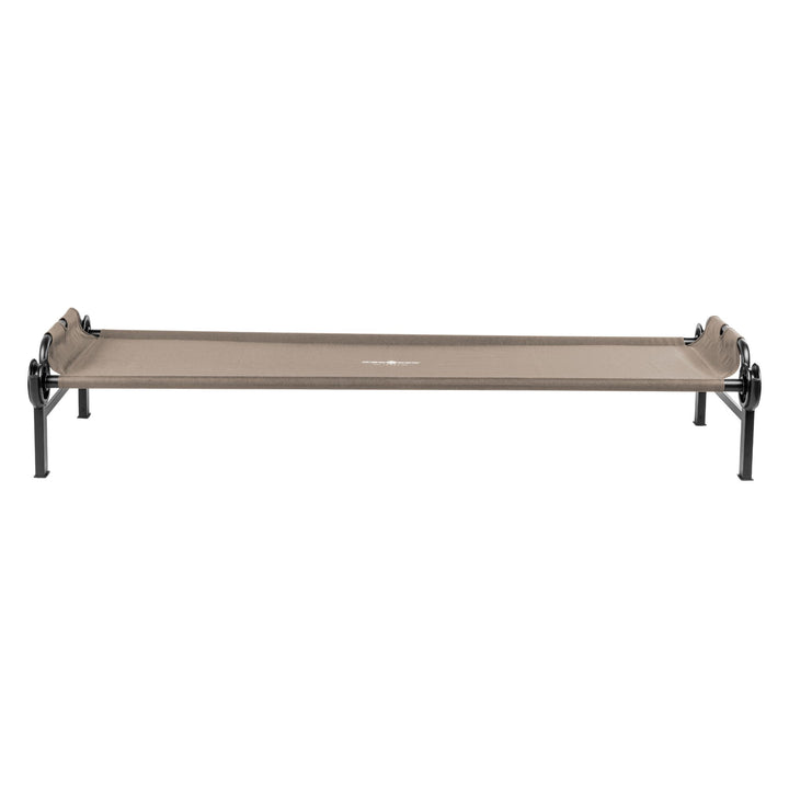 Disc-O-Bed Single Cot, Portable Sleep Solution for Tents & Cabins, Tan, Large
