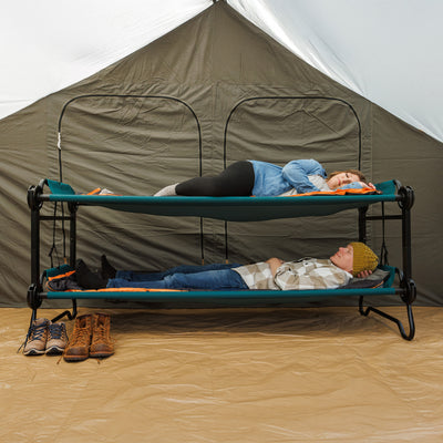 Disc-O-Bed Extra Large Outdoor Convertible 2 Person Camping Cots, (Open Box)
