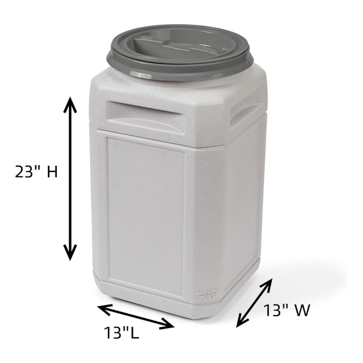 Mighty Tuff Pet Food Storage Container with Airtight Lid and Handles, 13 Gal