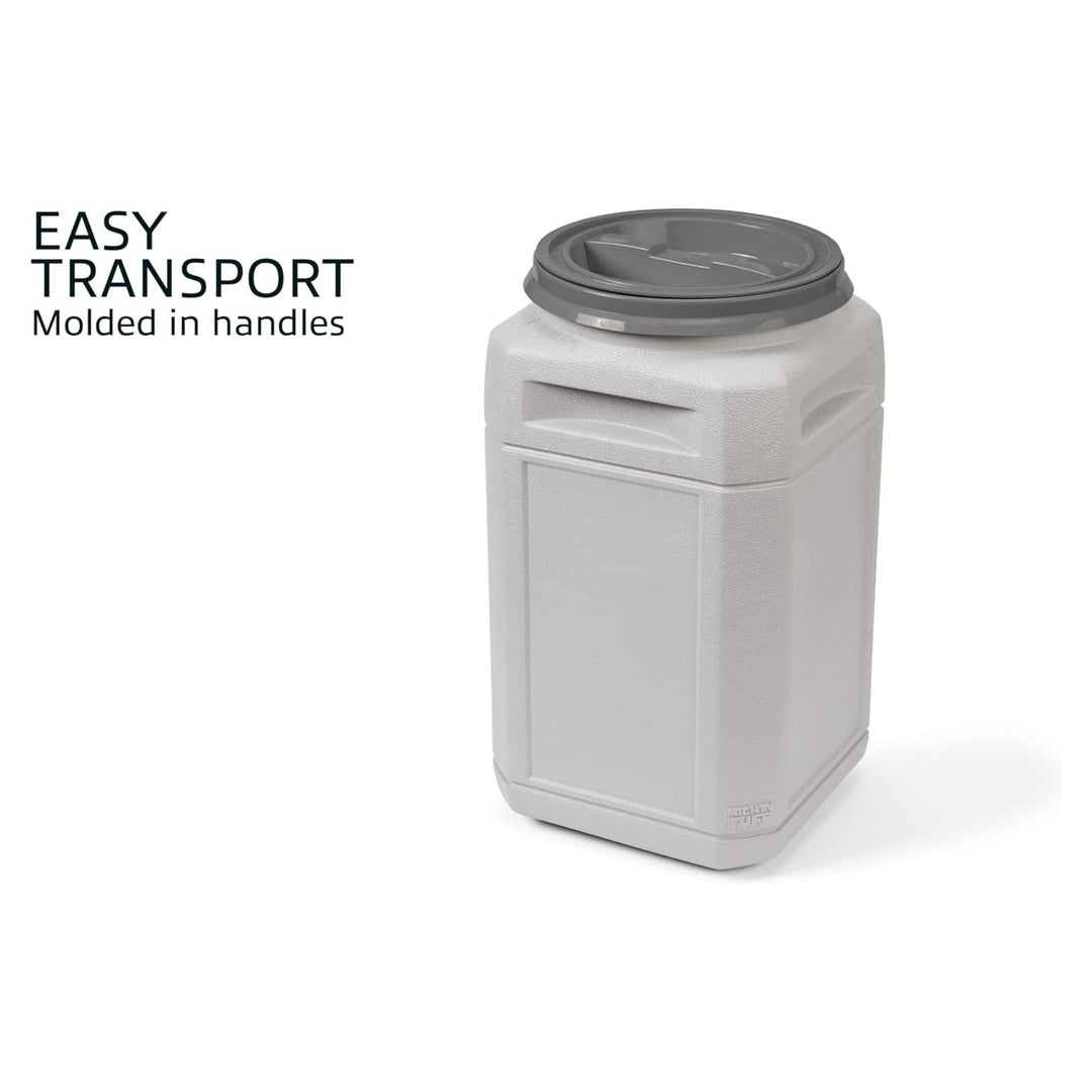 Mighty Tuff Pet Food Storage Container with Airtight Lid and Handles, 13 Gal