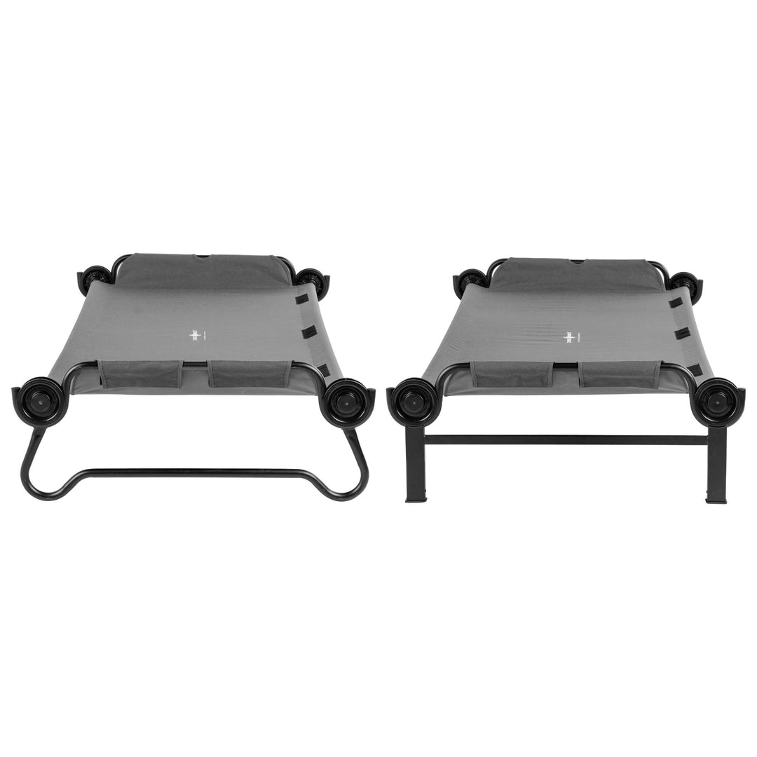 Disc-O-Bed Double Cot, Portable Sleep Solution for Tents & Cabins, Grey, XL