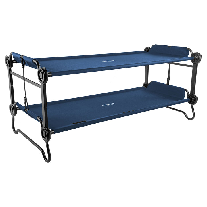Disc-O-Bed XL Outdoor Convertible 2 Person Portable Camping Cots, Navy (Used)