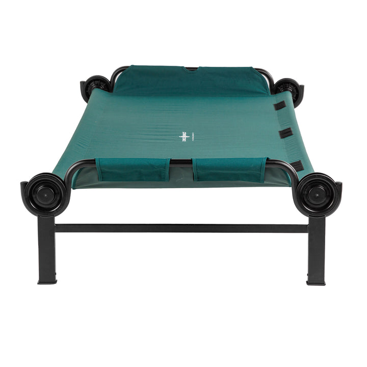 Disc-O-Bed Single Cot, Portable Sleep Solution for Tents & Cabins, Green, XL