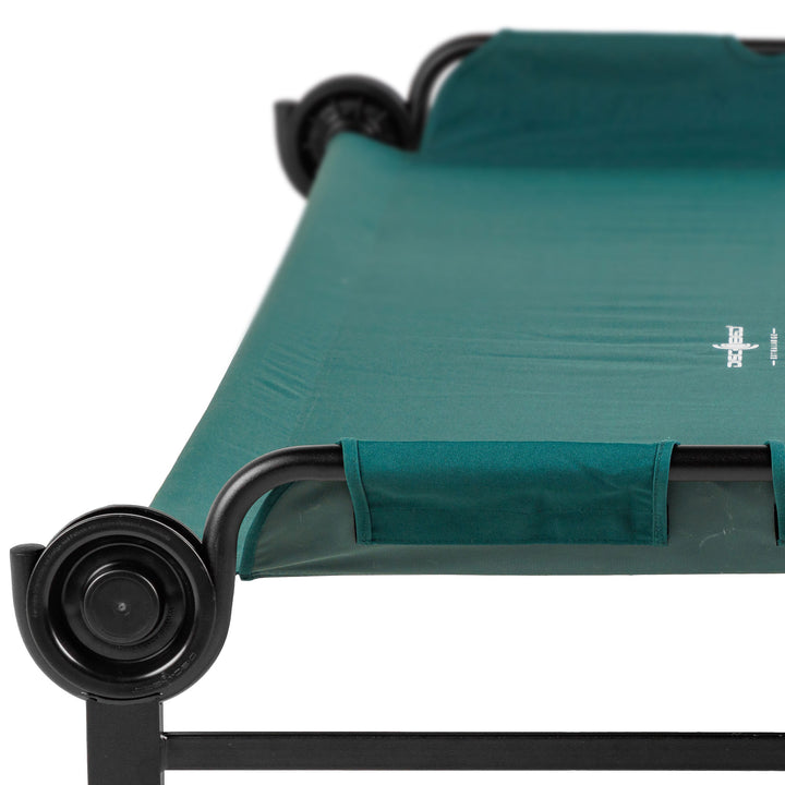 Disc-O-Bed Single Cot, Portable Sleep Solution for Tents & Cabins, Green, XL